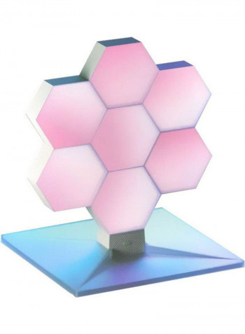 7-Block Wi-Fi Smart LED Light Kit With Stand Multicolour 20x20cm