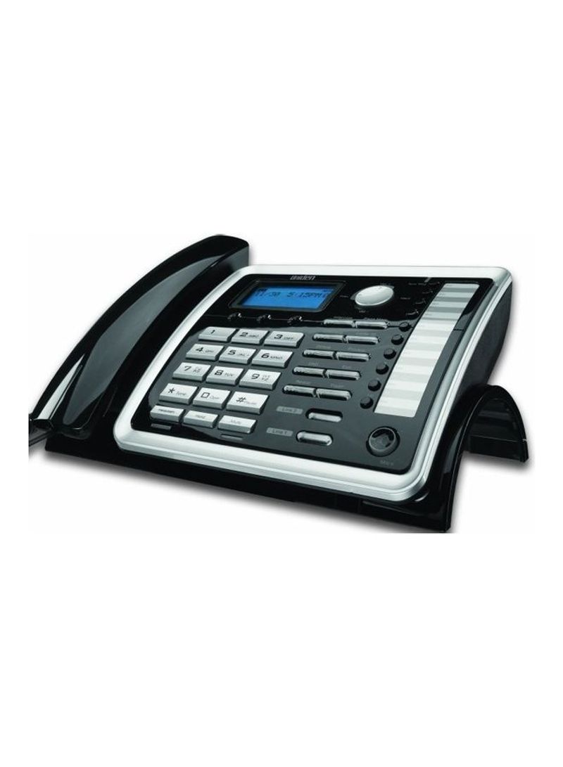 2-Line Wireless Desk Phone System Black