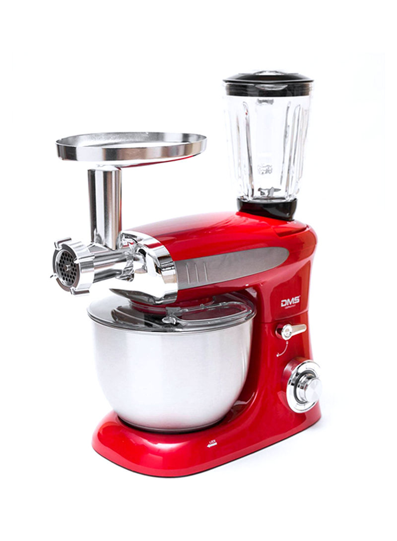 3In1 Food Processor Stand Mixer Machine with Ice Crusher, Meat Grinder & Dough Kneader 10 kg 1900 W kmfb-1900 Red