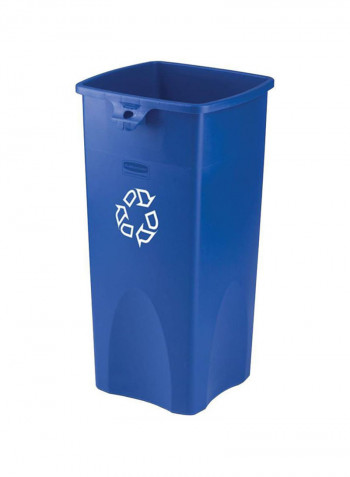 Untouchable Square Bottle Trash Can Blue 20.1x20.1x6.2inch