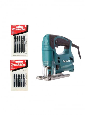 11-Piece D-Handle Electric Jigsaw Set Blue/Black/Clear 224millimeter