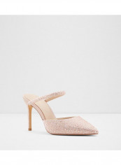 حذاءزيونيا بكعب عالٍ مزين بحليات Pink