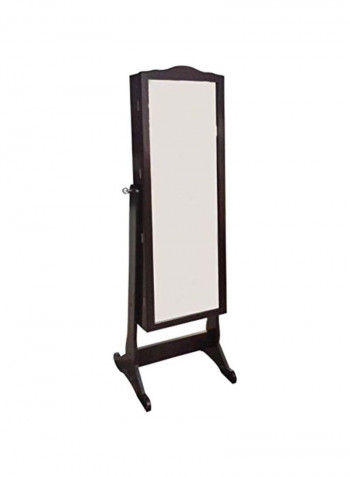 Jewellery Cabinet With Mirror Brown/Clear