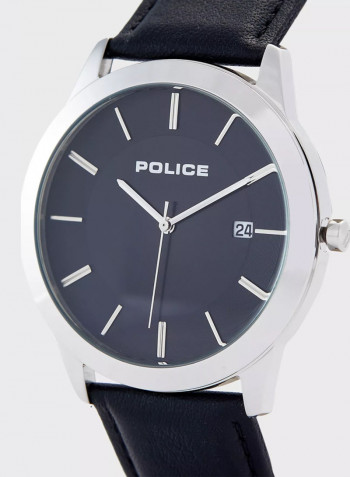 Men's Leather Analog Wrist Watch P 14139JS-02