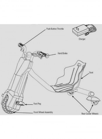 Electric Slidewinder Ride On Drifter 95 x 60 x 60centimeter