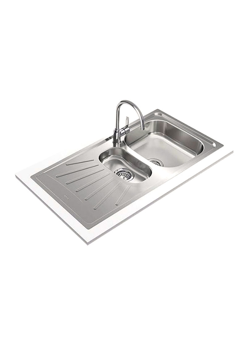 Starbright 60 E-Xn 1½B 1D Inset Reversible 1½ Bowls And 1 Drainer Sink With Matt Finish Stainless Steel 980x500x160mmmm