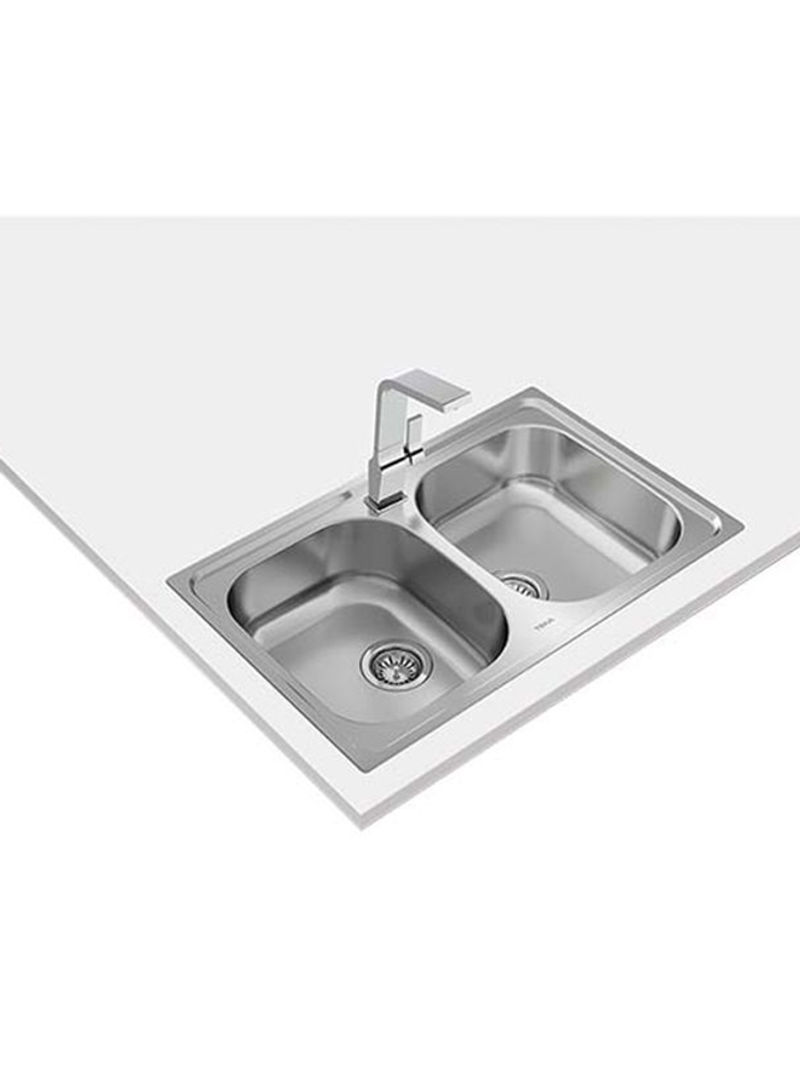 Universe 80 T-Xp 2B Inset Stainless Steel 2 Bowls Sink Stainless Steel 790x500x160mmmm