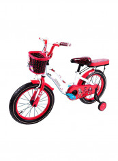 Flower Power Bicycle With Basket And Back Cushion 16inch