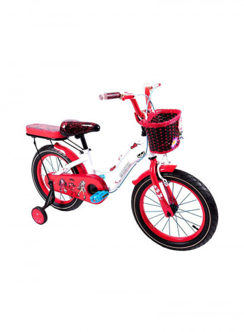 Flower Power Bicycle With Basket And Back Cushion 16inch