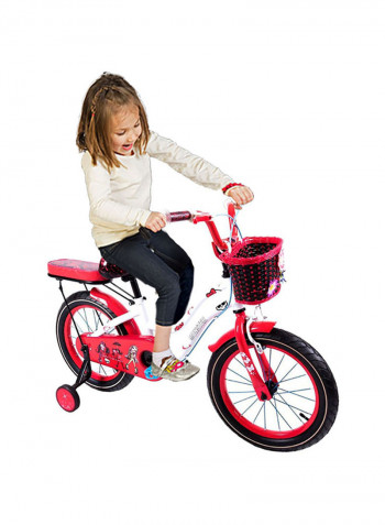 Flower Power Bicycle With Basket And Back Cushion 16inch