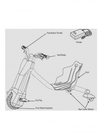 Electric Slidewinder Drifting Scooter 95x60x60centimeter