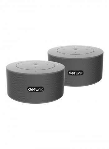 Duo Dual Stereo Bluetooth Speakers Silver