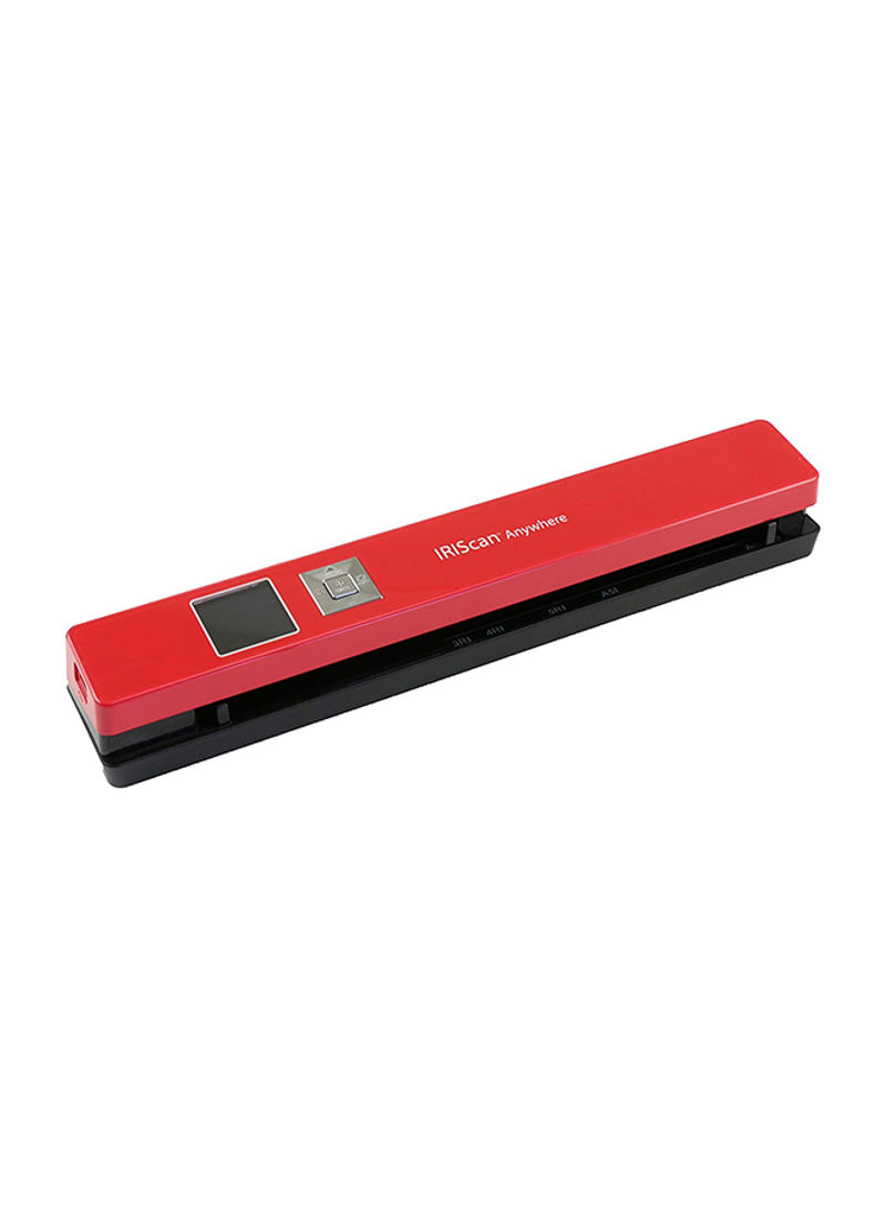 Portable Flatbed Scanner 11.8 x 2.4 x 5.5inch Red/Black
