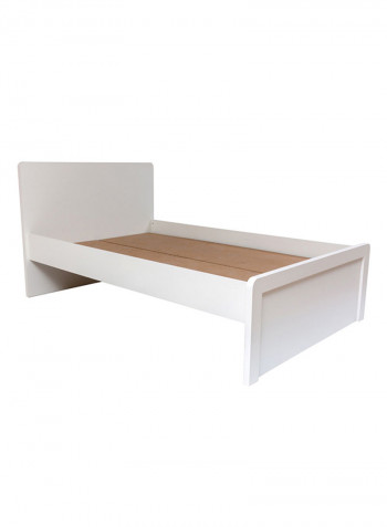 Boston Twin Bed White 209x102x131cm