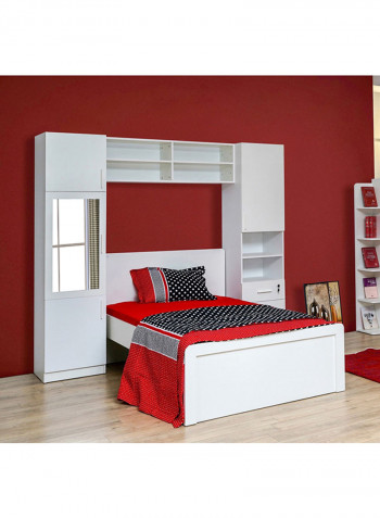 Boston Twin Bed White 209x102x131cm