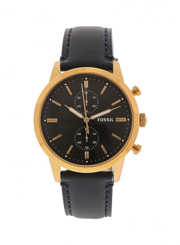 Men's Water Resistant Leather Chronograph Watch FS5436