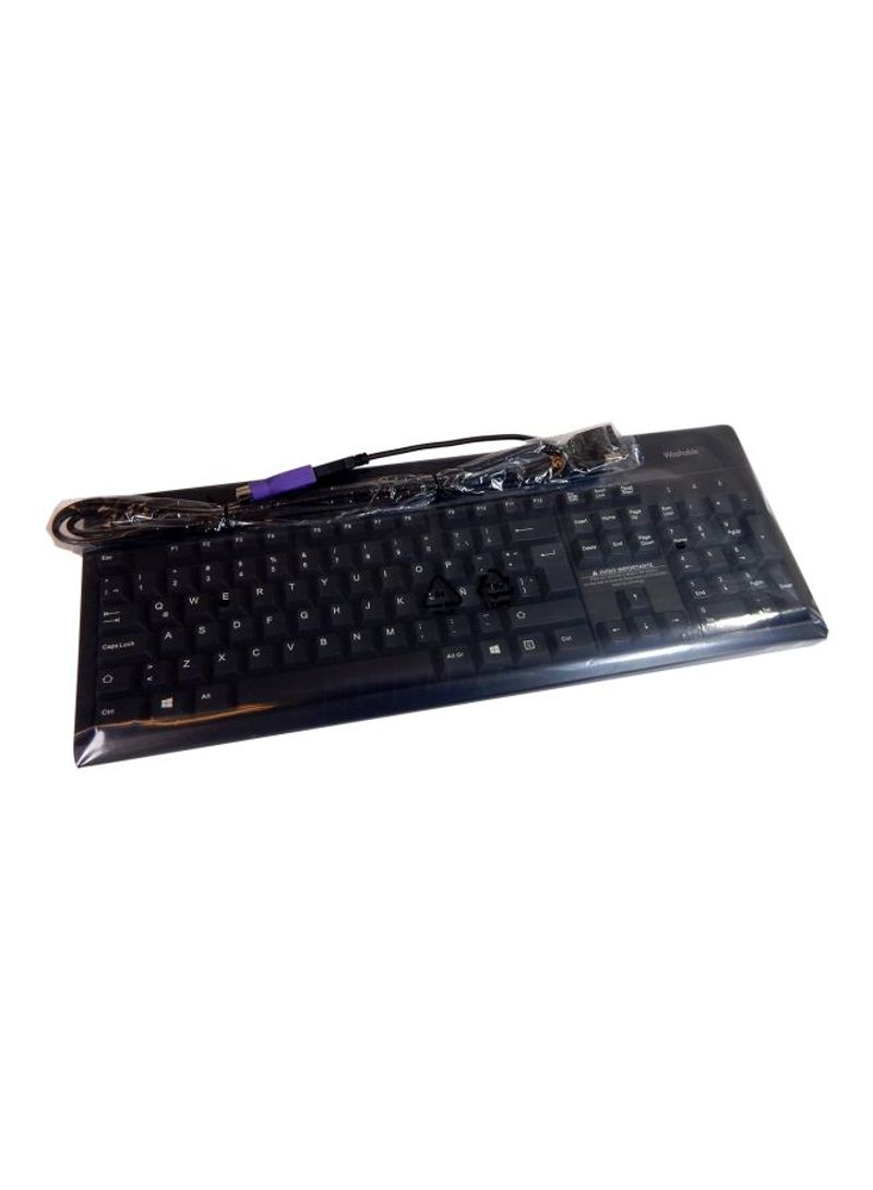 USB Wired Keyboard - Latin/English Black