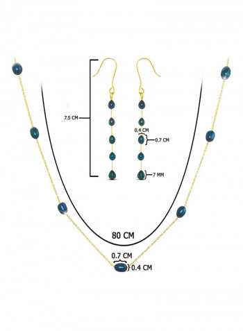 10 Karat Gold Pearls 2 Piece Jewellery Set