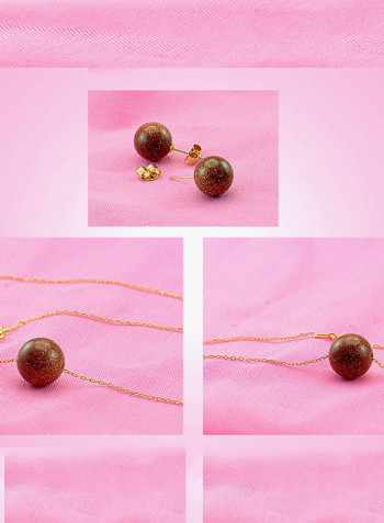 18K Sunstone Jewellery Set
