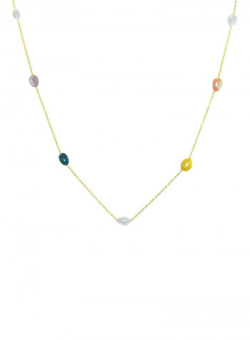 18 Karat Gold Pearls Opera Necklace