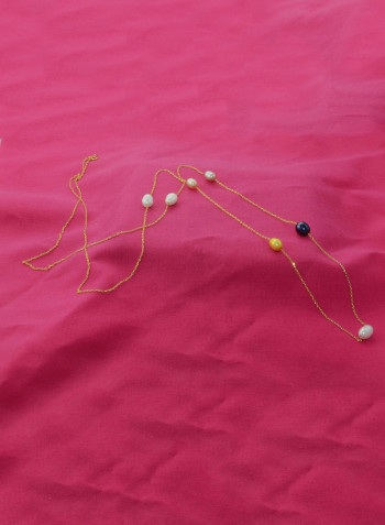 18 Karat Gold Pearls Opera Necklace