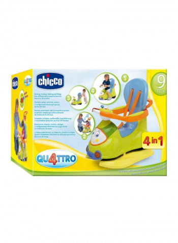 4-In-1 Sit and Ride Quattro Car 40x65x46.5cm