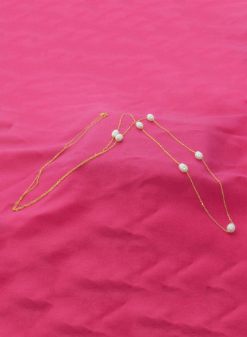 18 Karat Gold Pearls Opera Necklace