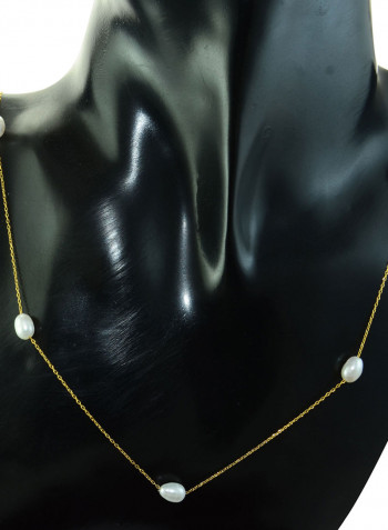 18 Karat Gold Pearls Opera Necklace