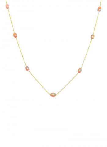 18 Karat Gold Pearls Opera Necklace