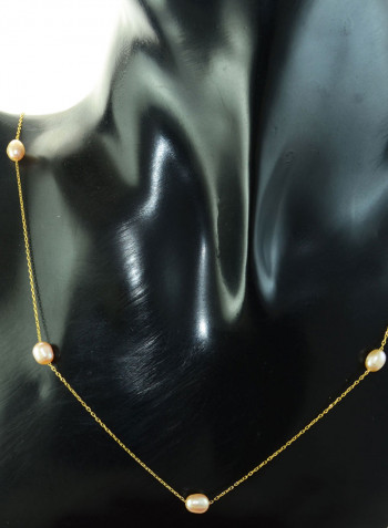 18 Karat Gold Pearls Opera Necklace