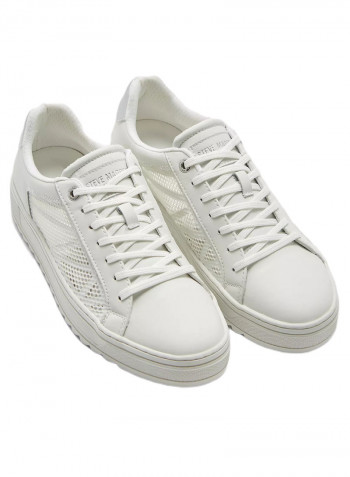 Magnetic Lace-Up Sneakers White
