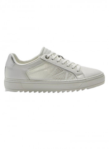 Magnetic Lace-Up Sneakers White