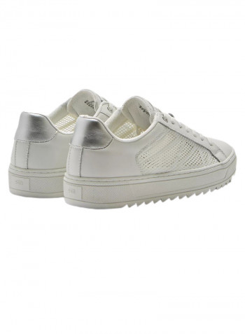 Magnetic Lace-Up Sneakers White