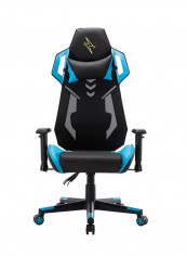 Gaming Chair With Lumbar Support And Neck Pillow Black/Blue 90x65x34cm
