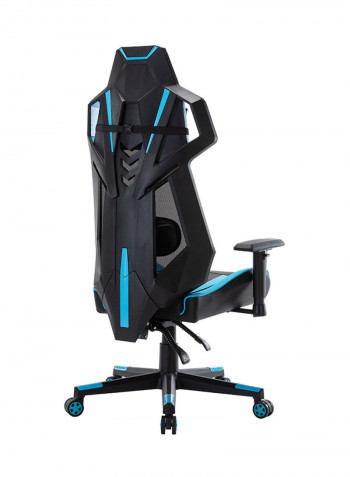 Gaming Chair With Lumbar Support And Neck Pillow Black/Blue 90x65x34cm