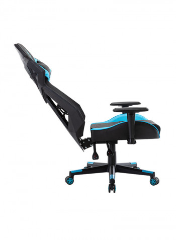Gaming Chair With Lumbar Support And Neck Pillow Black/Blue 90x65x34cm