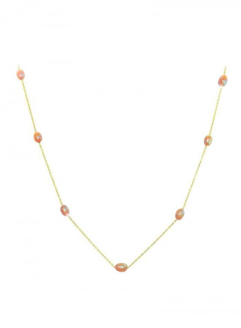 18 Karat Gold Pearls Opera Necklace