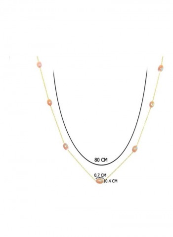 18 Karat Gold Pearls Opera Necklace