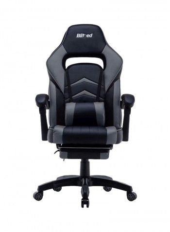 Gaming Chair With Footrest Grey/Black 135x44x53cm