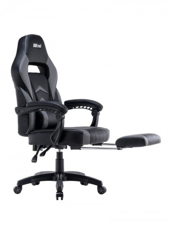 Gaming Chair With Footrest Grey/Black 135x44x53cm