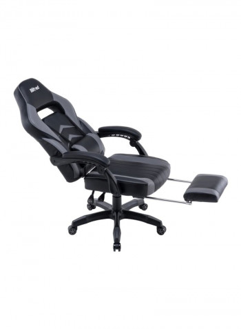 Gaming Chair With Footrest Grey/Black 135x44x53cm
