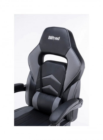 Gaming Chair With Footrest Grey/Black 135x44x53cm