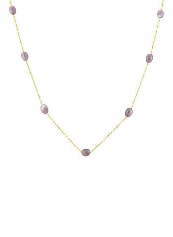 18 Karat Gold Pearls Opera Necklace