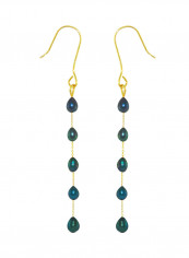 18 Karat Gold Pearls Opera Drop Earrings