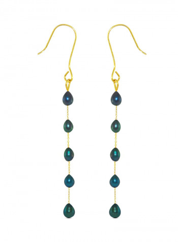 18 Karat Gold Pearls Opera Drop Earrings