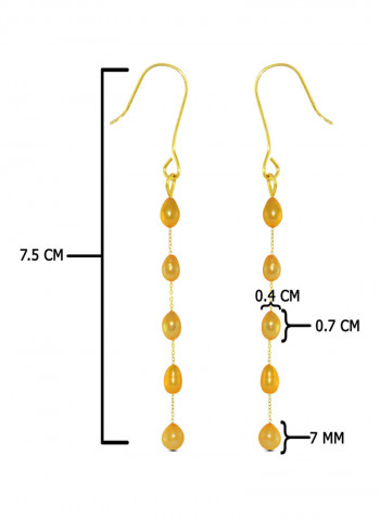 18 Karat Gold Pearls Opera Drop Earrings