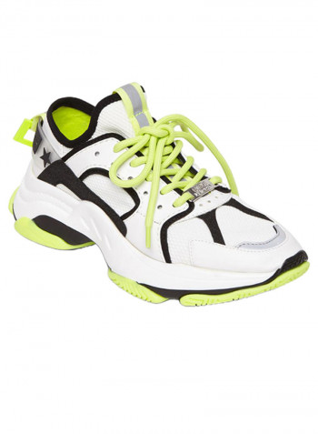 Gradually Lace-Up Athletic Trainer Shoes White/Black/Green