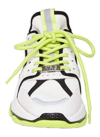 Gradually Lace-Up Athletic Trainer Shoes White/Black/Green