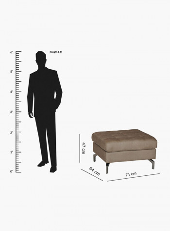 Torino Tufted Ottoman Brown