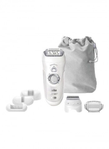 7- Piece Wet And Dry Cordless Epilator Set Grey/White